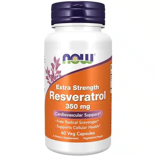 NOW Supplements, Extra Strength Resveratrol mg, Natural Trans Resveratrol from mg Japanese Knotweed Extract, Veg Capsule