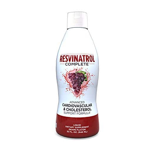 Resvinatrol Complete Fl. Oz. Advanced Liquid Cardiovascular & Cholesterol Support Formula Liquid Resveratrol Supplement Promotes Healthy Aging, Heart Health & Energy Levels