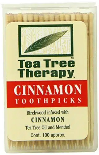 Tea Tree Therapy Toothpicks, Cinnamon, Count