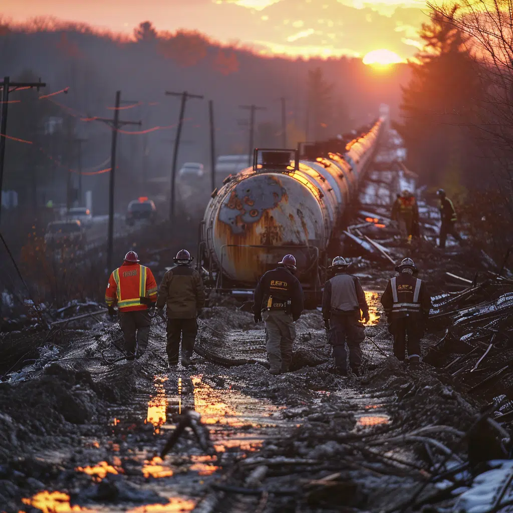 Michigan Train Derailment Michigan Close Look