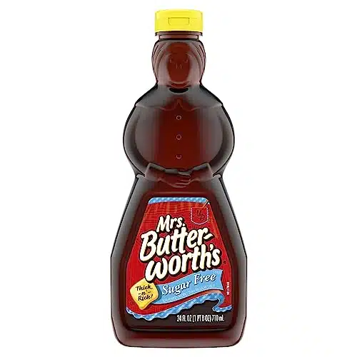 Mrs. Butterworth's Thick and Rich Sugar Free Pancake Syrup, Sugar Free Maple Flavored Syrup for Pancakes, Waffles and Breakfast Food, Fl Oz Bottle