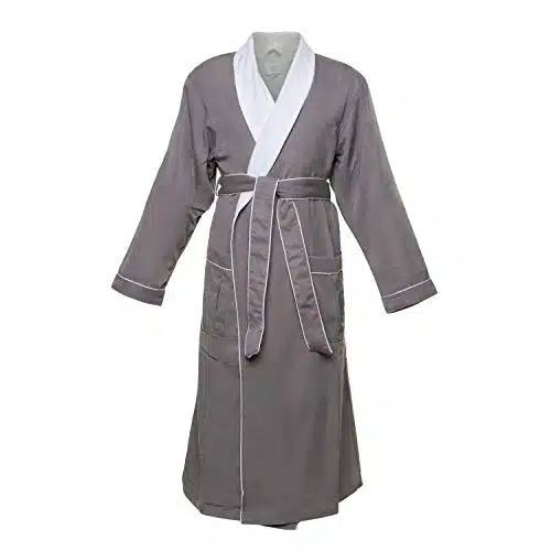 CHADSWORTH & HAIG Ultimate Doeskin Brushed Microfiber Bathrobe Lined In Terry. Luxury Spa & Hotel Bathrobe for Women and Men