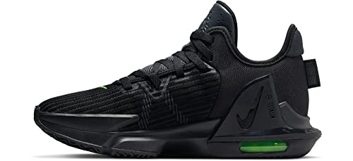 Nike Lebron Witness VI Mens Basketball Trainers CzSneakers Shoes, BlackBlack Anthracite Volt,  US