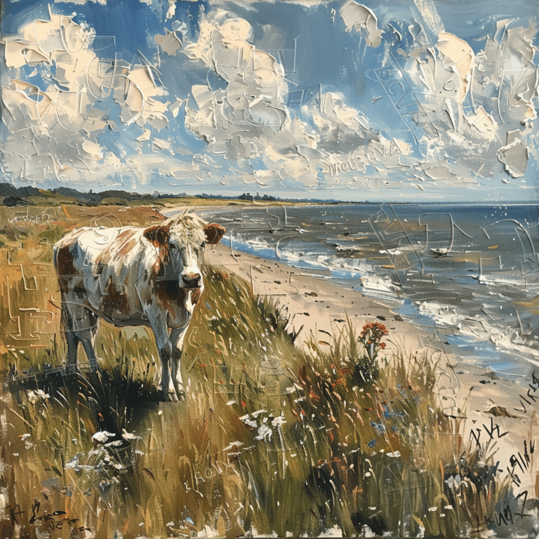 bull on the beach