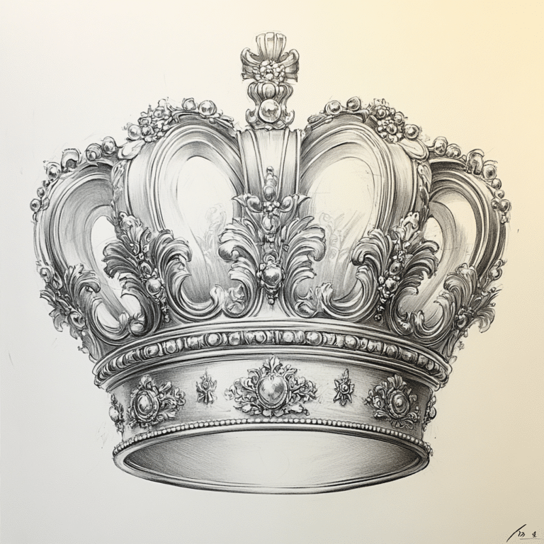 how to draw a crown