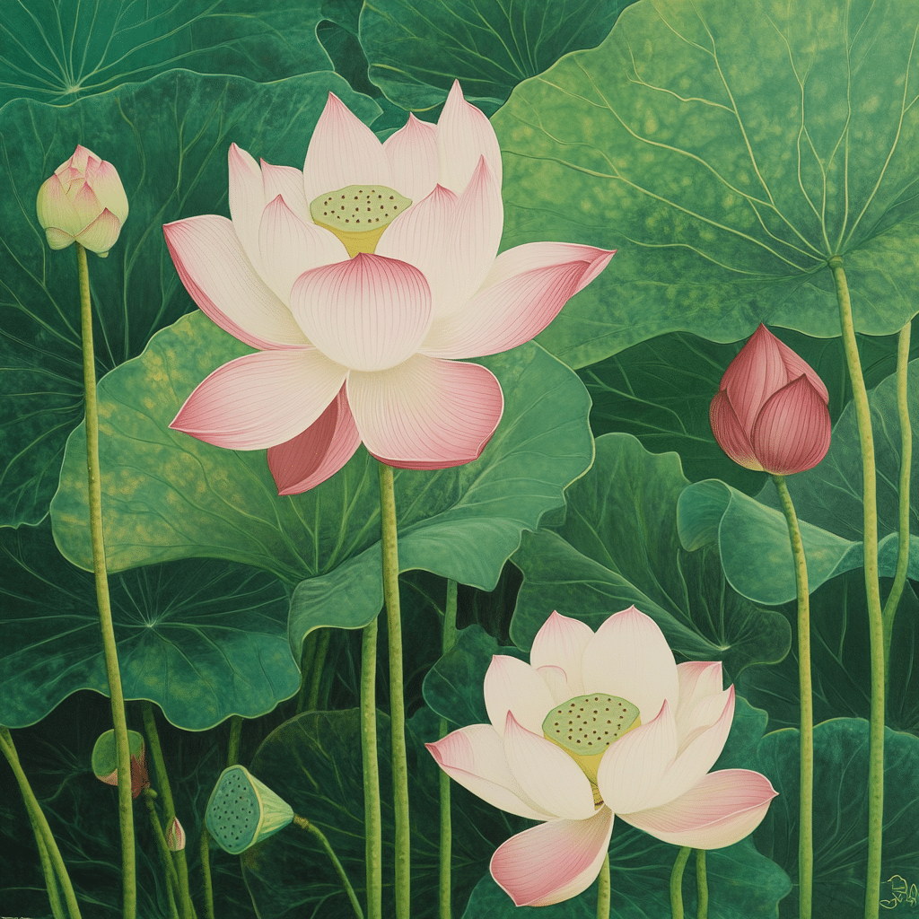 lotus and flower