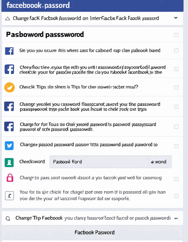 how to change facebook password