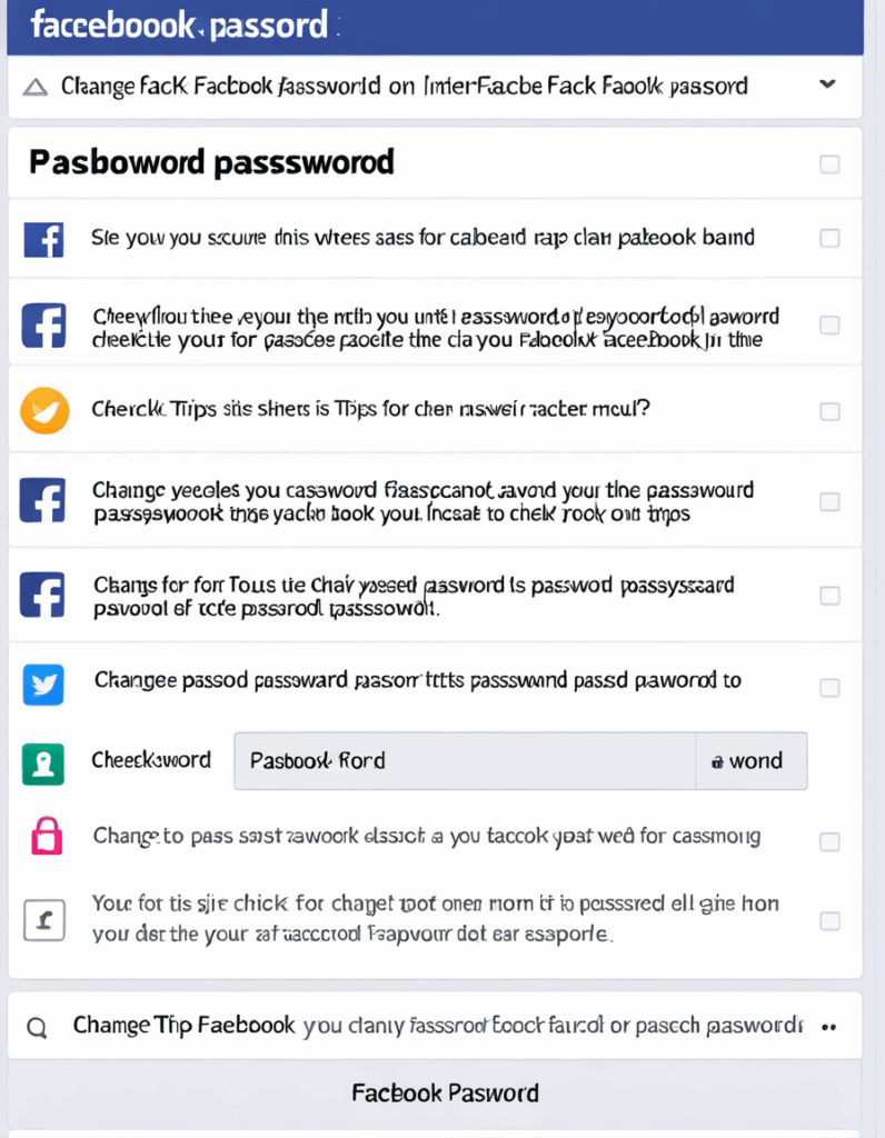 how to change facebook password