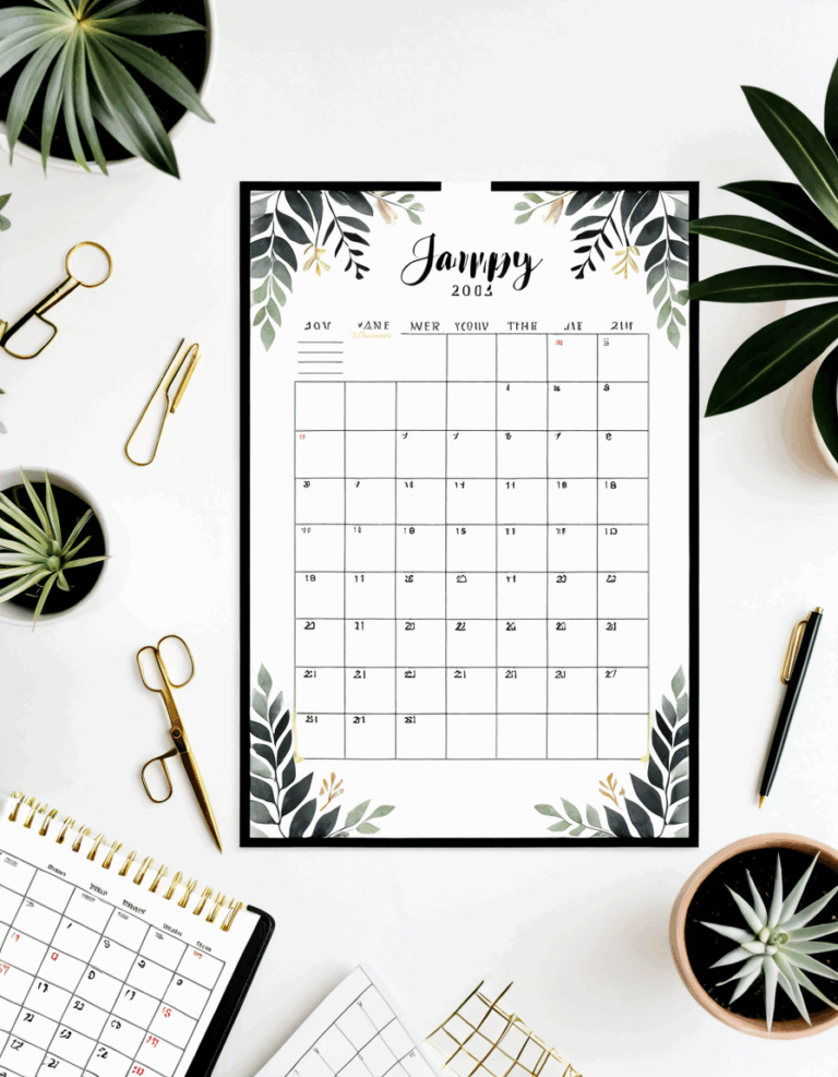 free printable calendar