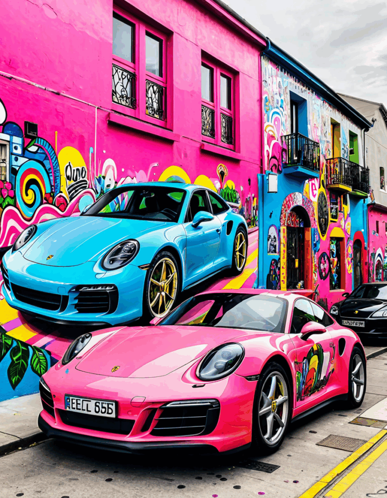 pink porsche